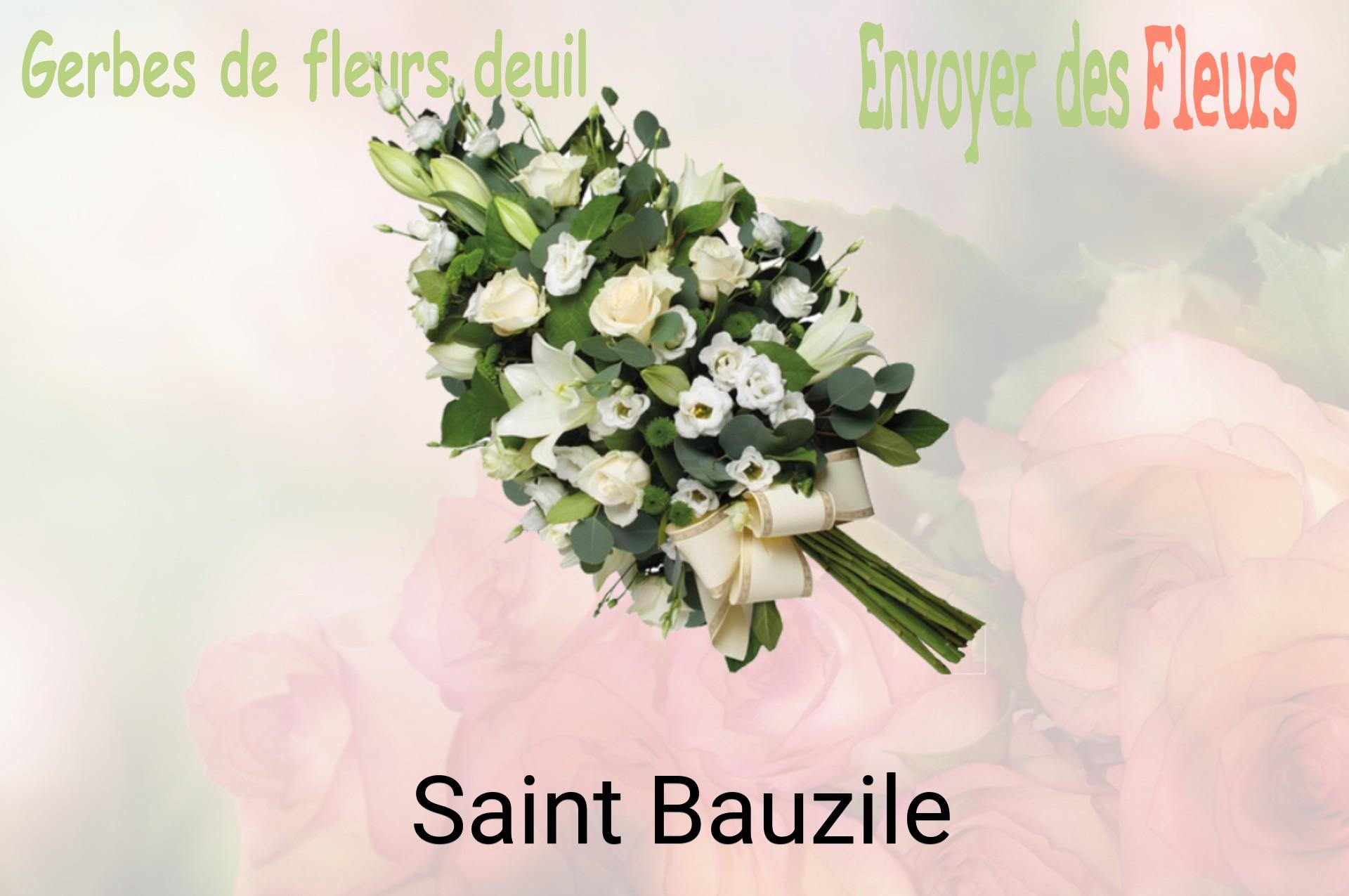 Gerbe de fleurs de deuil livrée à Saint-Bauzile